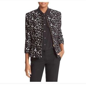 Helene Berman Animal Jacquard Peplum Jacket